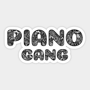 Piano Gang Zentangle Logo Sticker